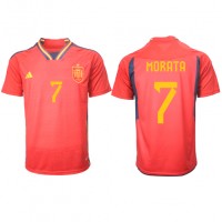 Španielsko Alvaro Morata #7 Domáci futbalový dres MS 2022 Krátky Rukáv